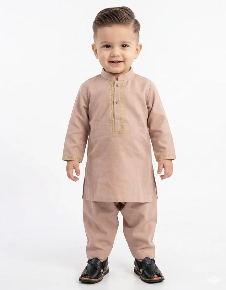 Blended Tea Pink Shalwar Kameez - J. Junaid Jamshed