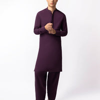 Blended Purple Shalwar Kameez - J. Junaid Jamshed
