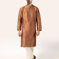 Polyester Rust Special Kurta - J. Junaid Jamshed