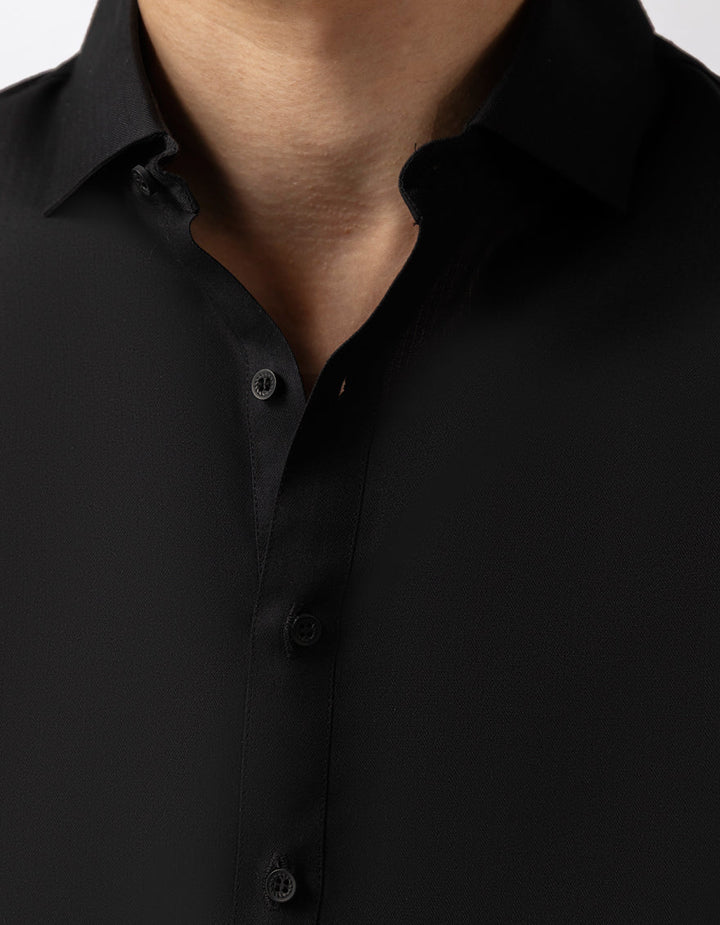 Blended Black Shalwar Kameez - J. Junaid Jamshed