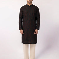 Polyester Maroon Special Kurta - J. Junaid Jamshed