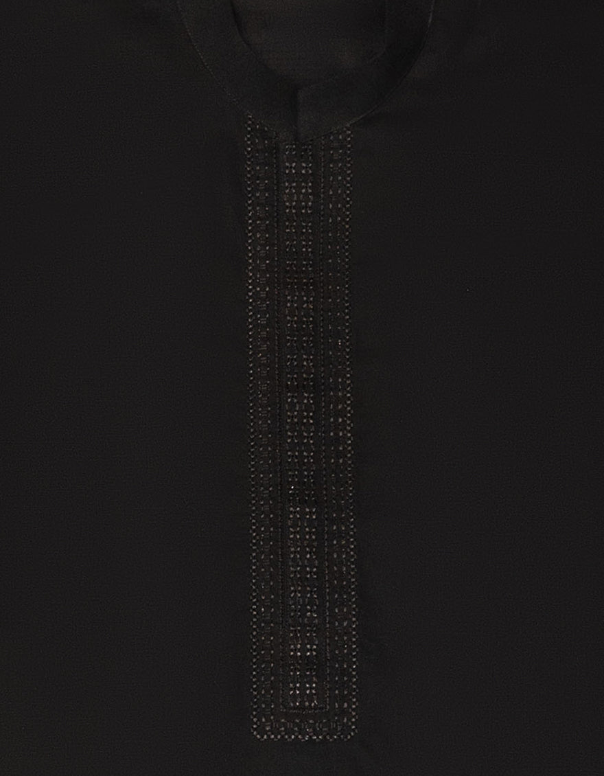 Cotton Black Kurta - J. Junaid Jamshed