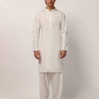 Blended White Shalwar Kameez - J. Junaid Jamshed