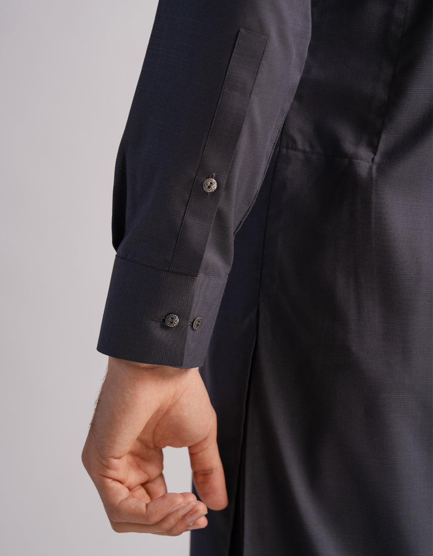 Blended Dark Grey Shalwar Kameez - J. Junaid Jamshed