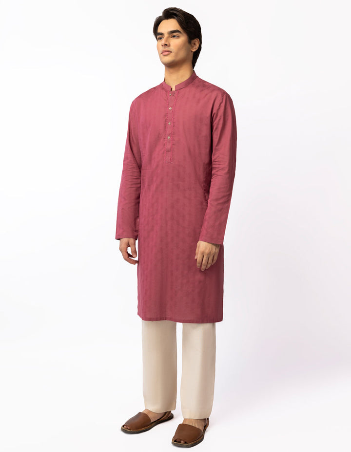 Cotton Pink Kurta - J. Junaid Jamshed