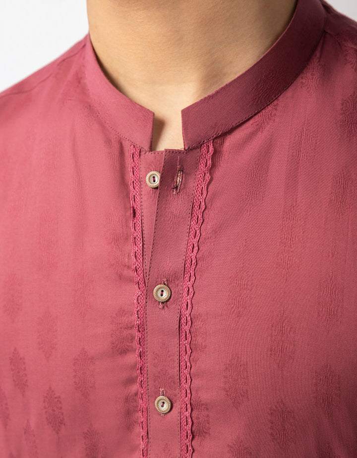 Cotton Pink Kurta - J. Junaid Jamshed