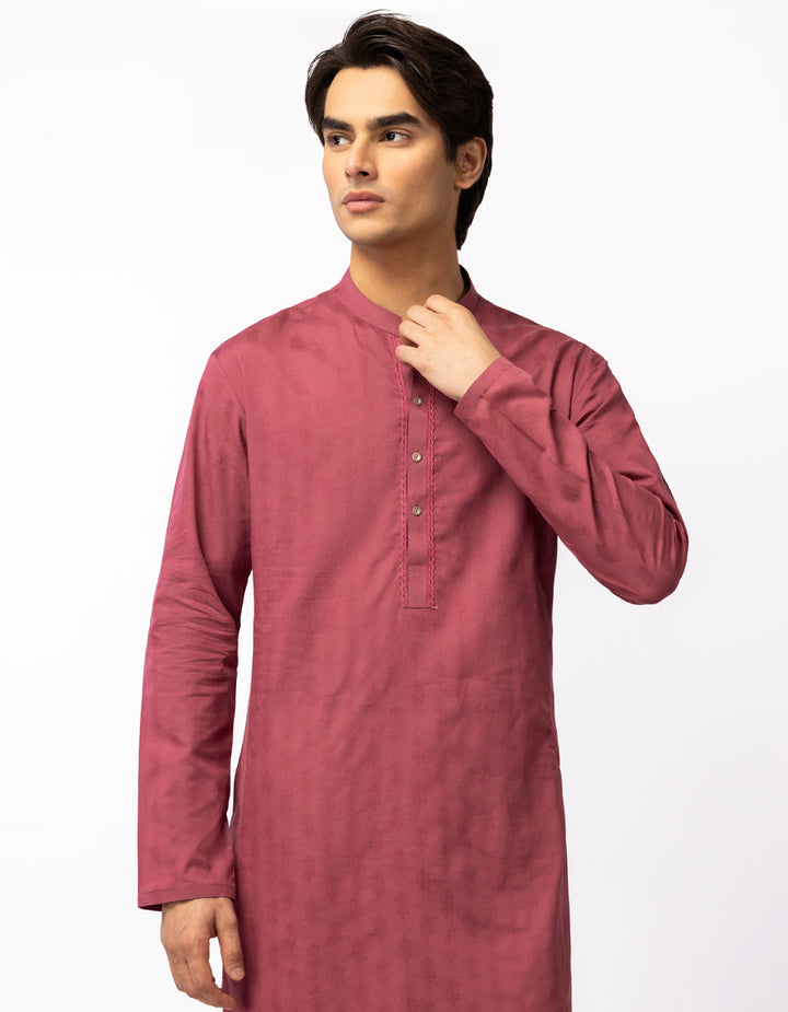 Cotton Pink Kurta - J. Junaid Jamshed