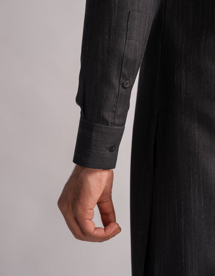Polyester Charcoal Kurta Trouser - J. Junaid Jamshed