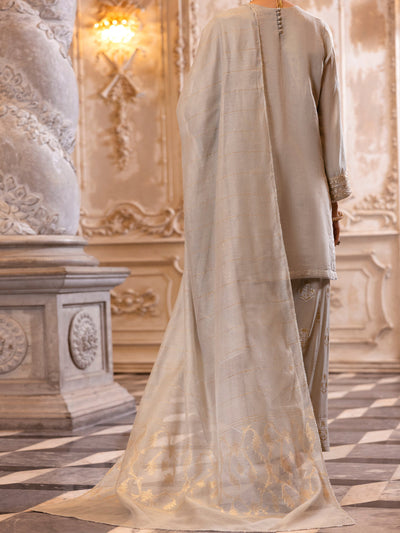 Mesuri Net Pistachio Green Stitched Suit - Almirah