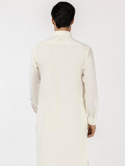 Blended White Shalwar Kameez - J. Junaid Jamshed