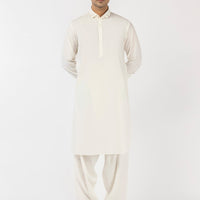 Blended White Shalwar Kameez - J. Junaid Jamshed