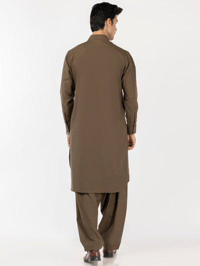 Blended Olive Shalwar Kameez - J. Junaid Jamshed