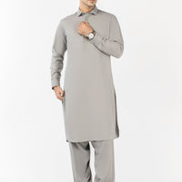 Blended Grey Shalwar Kameez - J. Junaid Jamshed
