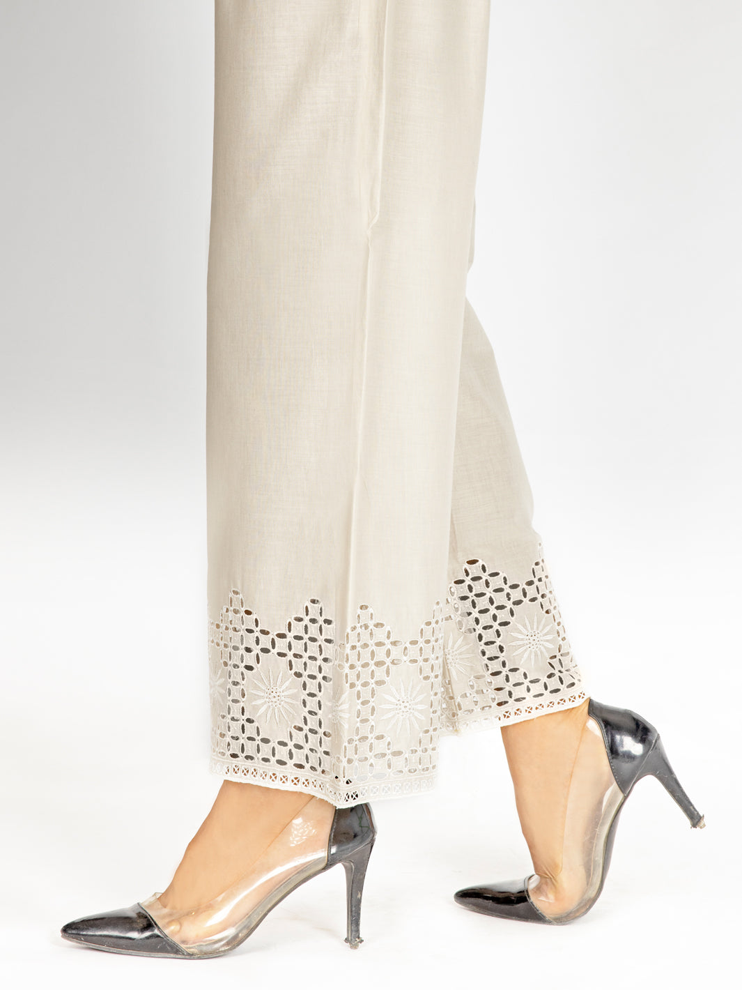 Lawn Beige Trouser - Almirah