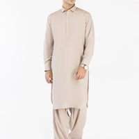 Blended Fawn Shalwar Kameez - J. Junaid Jamshed