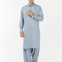 Blended Light Blue Shalwar Kameez- Almirah