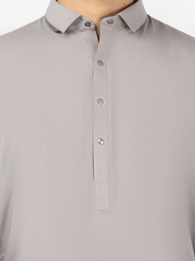 Blended Grey Shalwar Kameez- Almirah