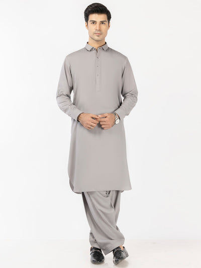 Blended Grey Shalwar Kameez- Almirah