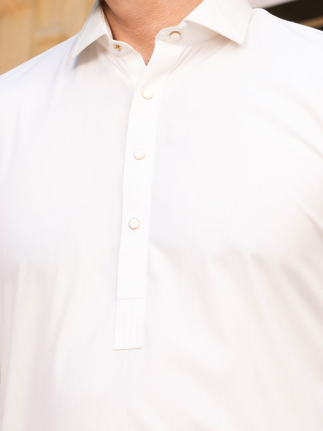 Blended Off White Shalwar Kameez - Wasim Akram by Almirah