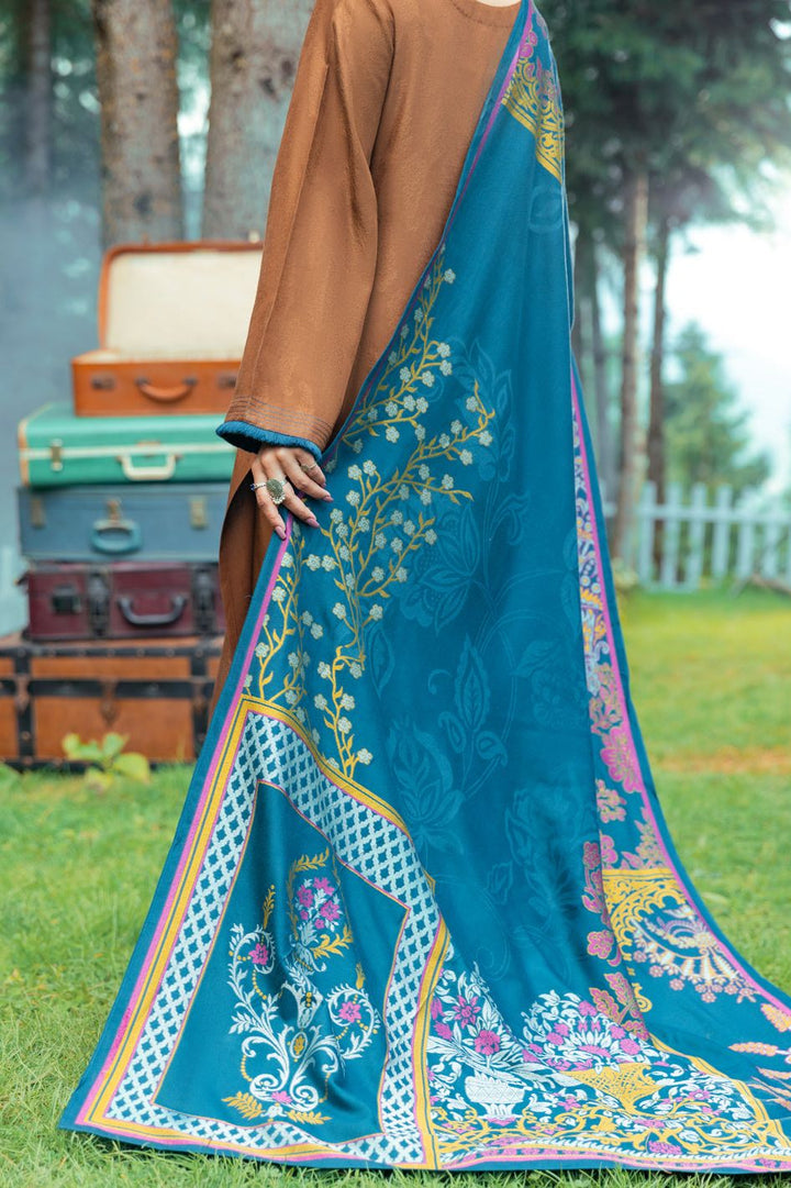 Jacquard Brown Stitched Suit - Almirah