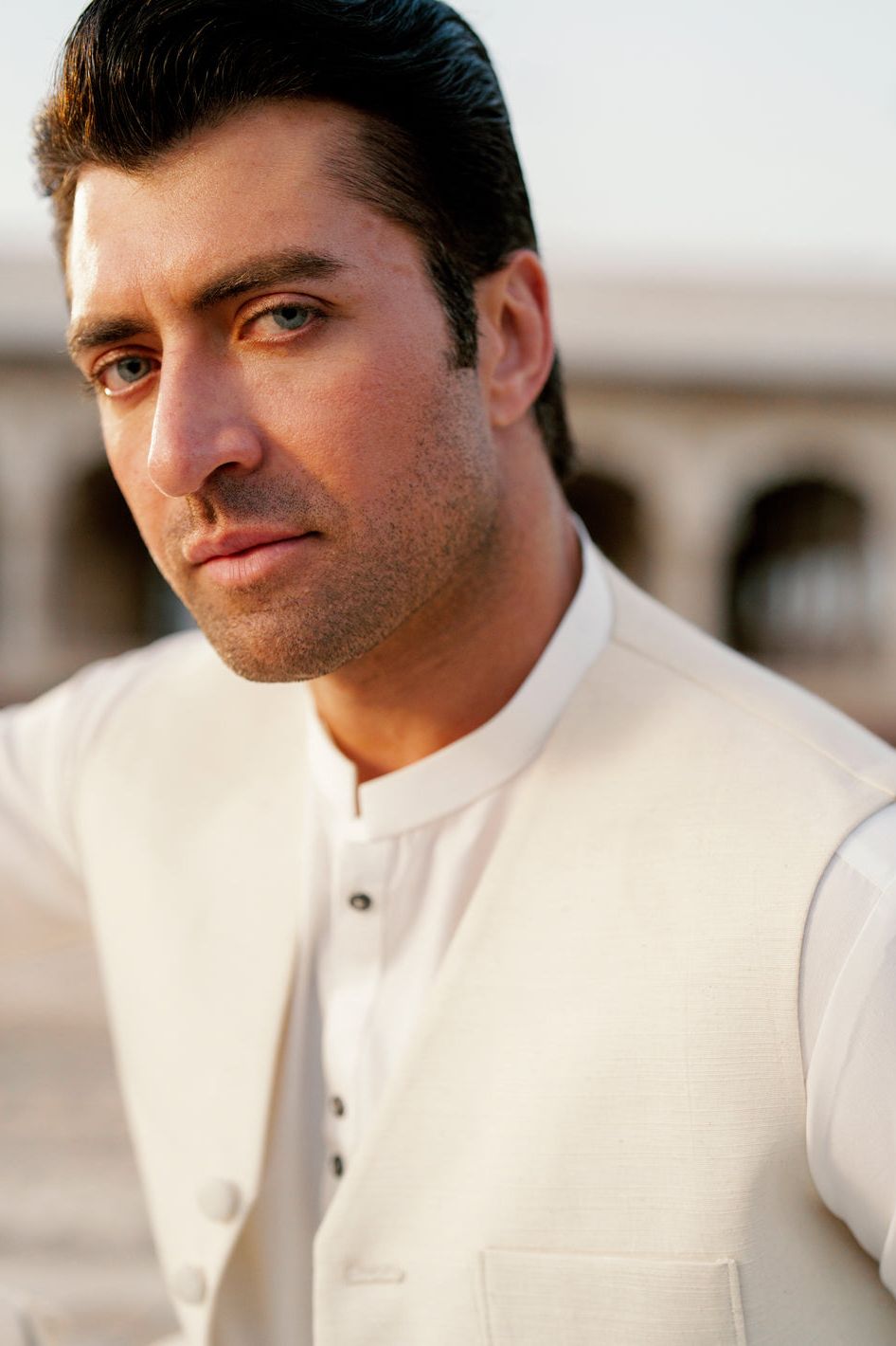 Cotton Cream Waistcoat - Almirah