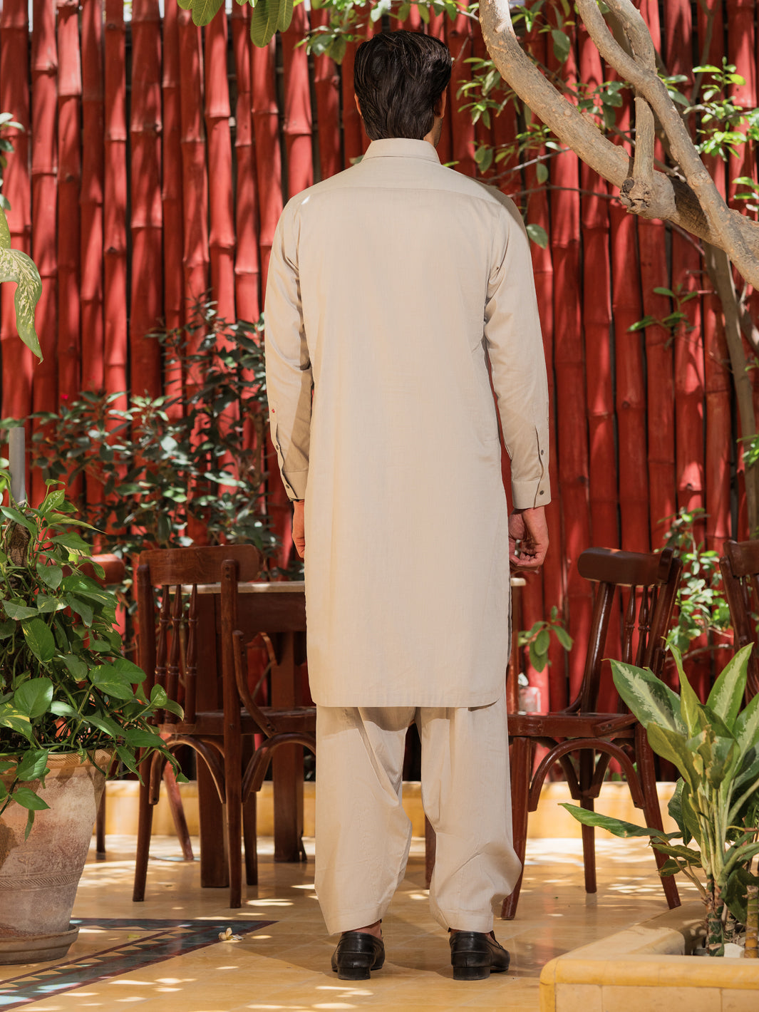 Cotton Ash Grey Shalwar Kameez - Wasim Akram by Almirah