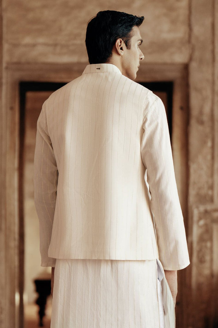 Blended Cream Waist Coat - Almirah