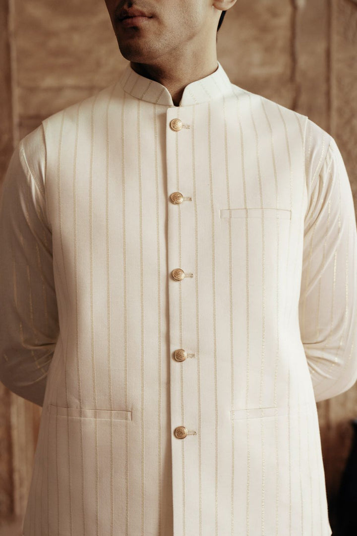 Blended Cream Waist Coat - Almirah