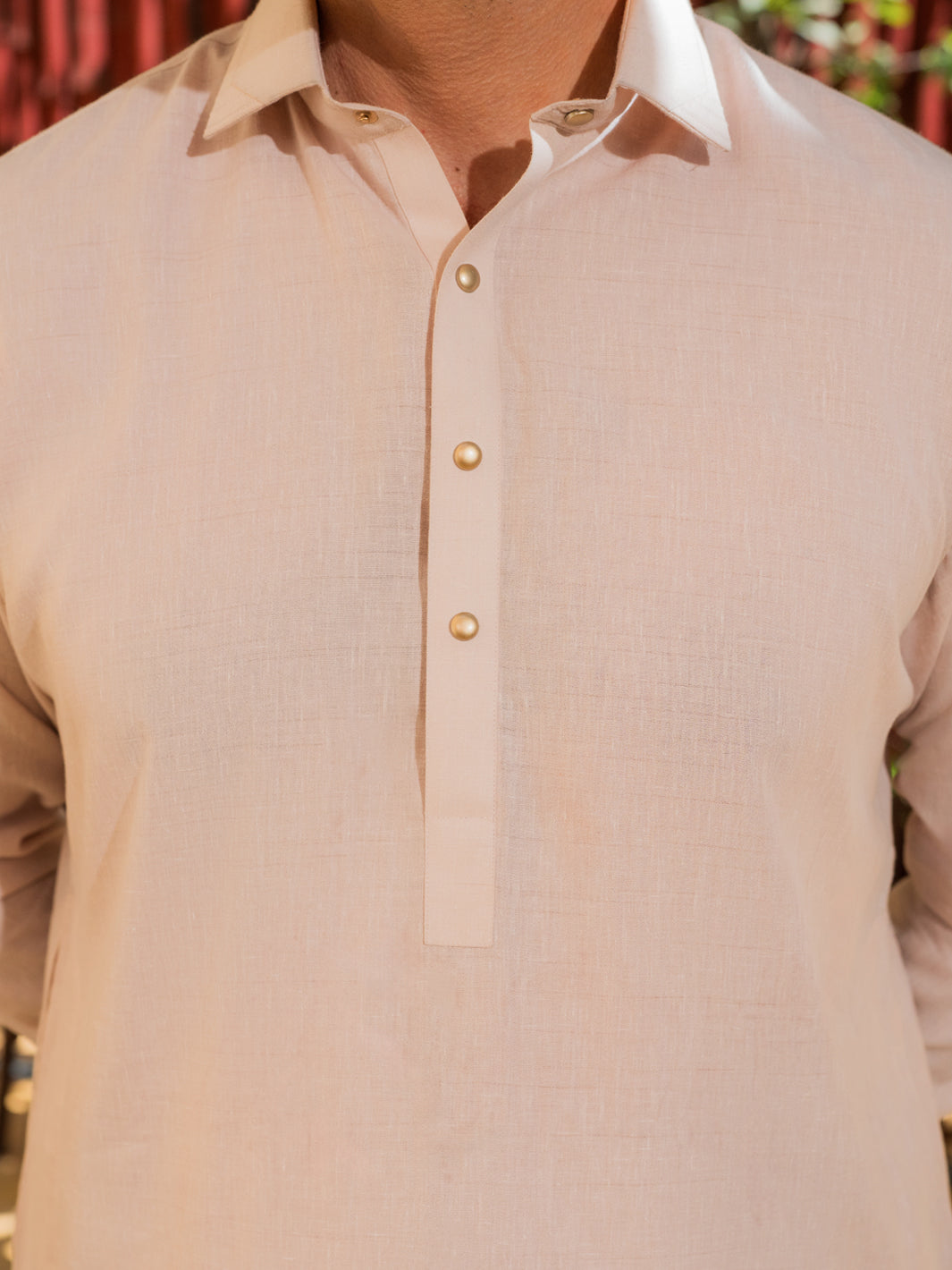 Blended Tea Pink Shalwar Kameez - Wasim Akram by Almirah