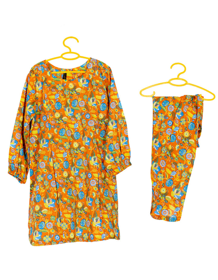 Lawn Multicolor Stitched Suit - J. Junaid Jamshed