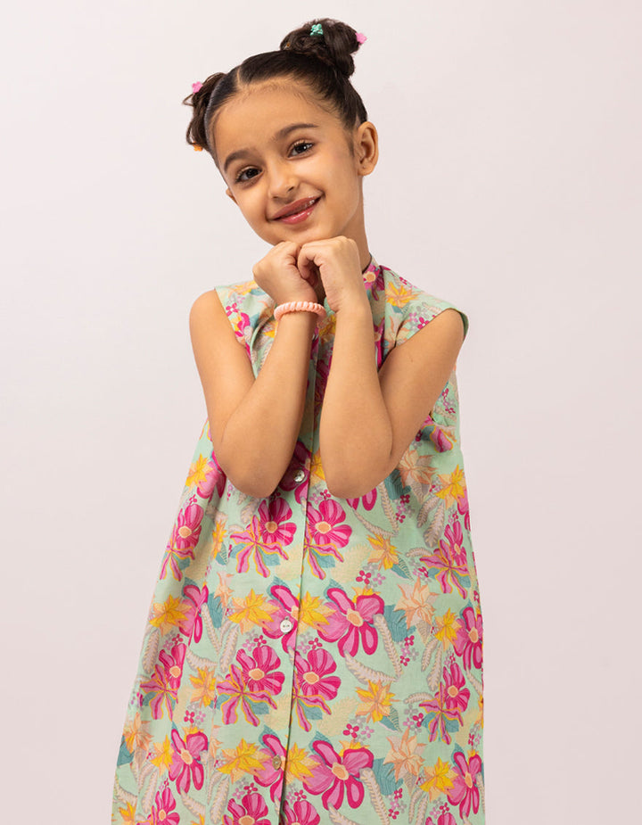 Lawn Green Stitched Suit - J. Junaid Jamshed