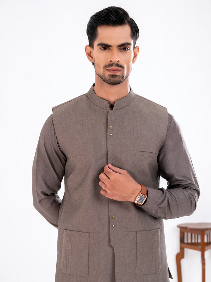 Blended Sand Waist Coat - Almirah