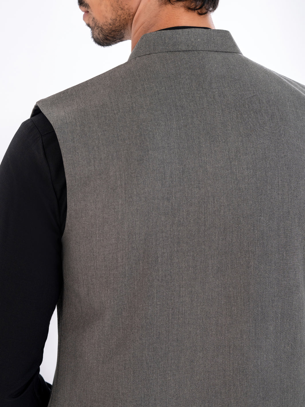 Blended Olive Green Waist Coat - Almirah