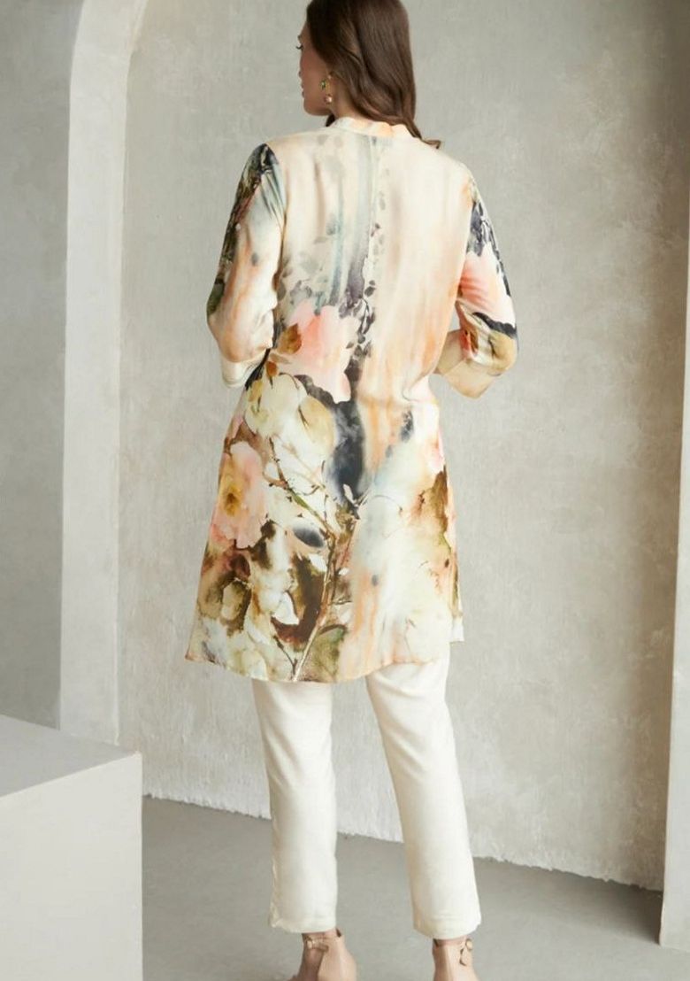 Digital Print Rayon Multi Kurti- Indya
