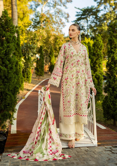 Sweet Greens - Elaf Premium Chikankari Stitched Collection