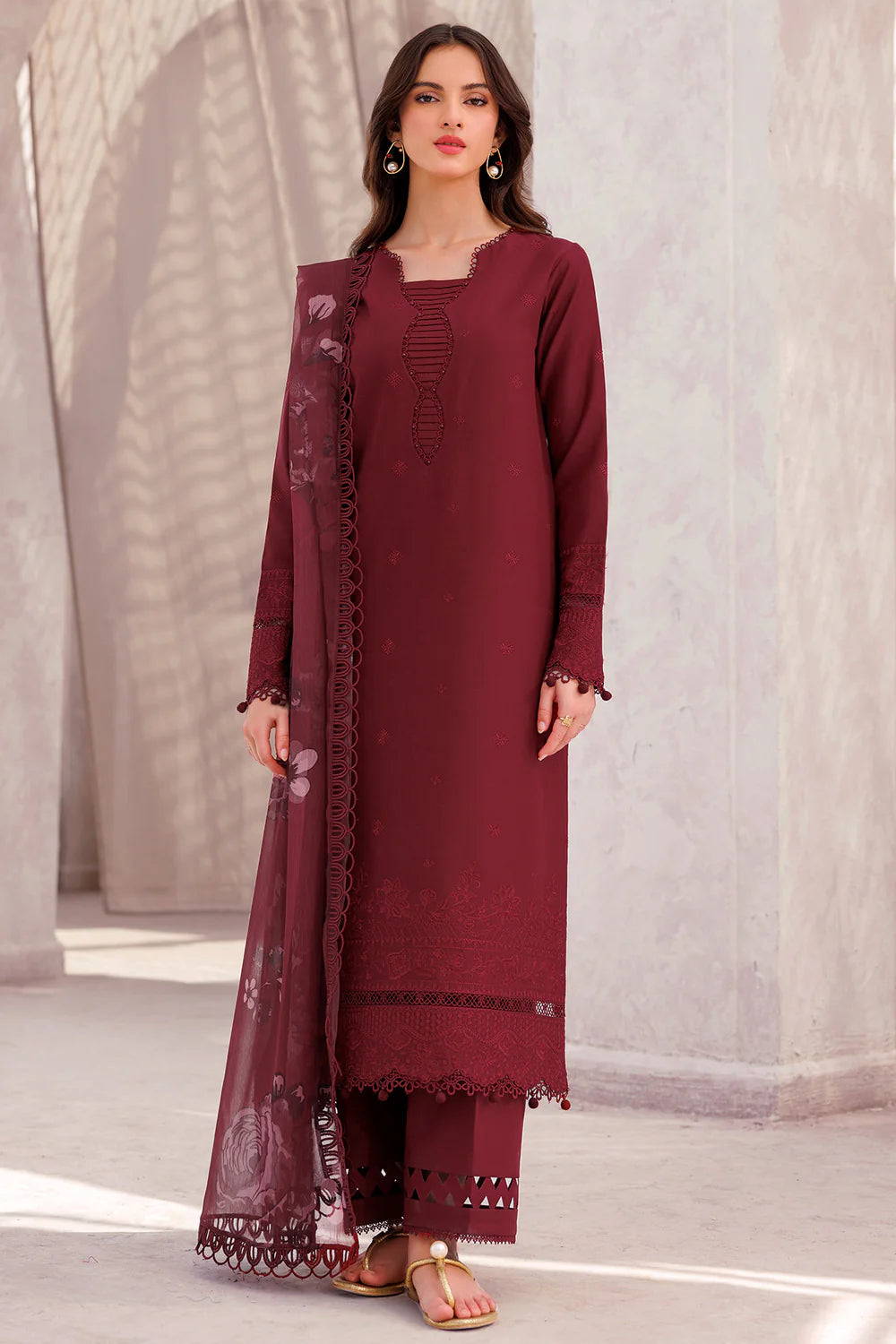 Regal Orchid - Bahaar Embroidered Eid Lawn Stitched