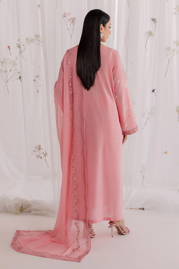 Embroidered Lawn Baby Pink Stitched Suit - Nureh