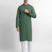 Cotton Green Kurta - J. Junaid Jamshed