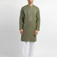 Cotton Green Kurta - J. Junaid Jamshed