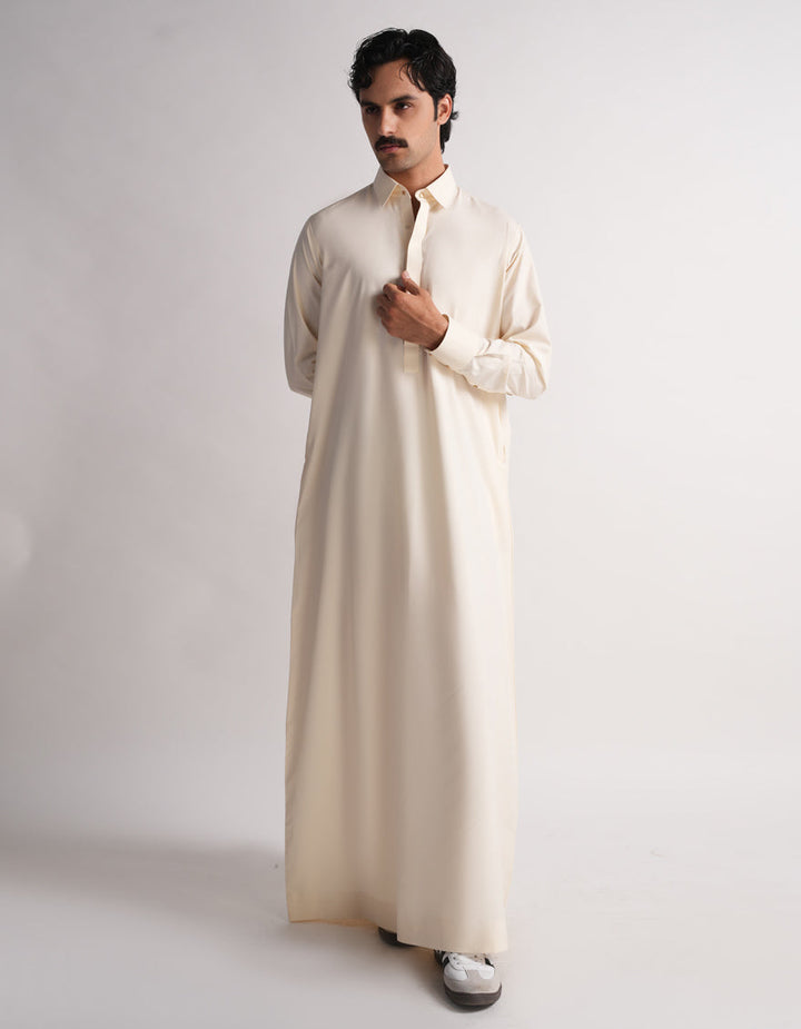 Blended Cream Jubba - J. Junaid Jamshed