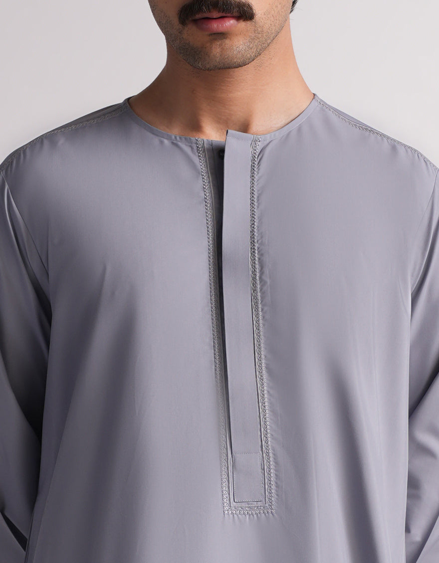 Blended Grey Jubba - J. Junaid Jamshed