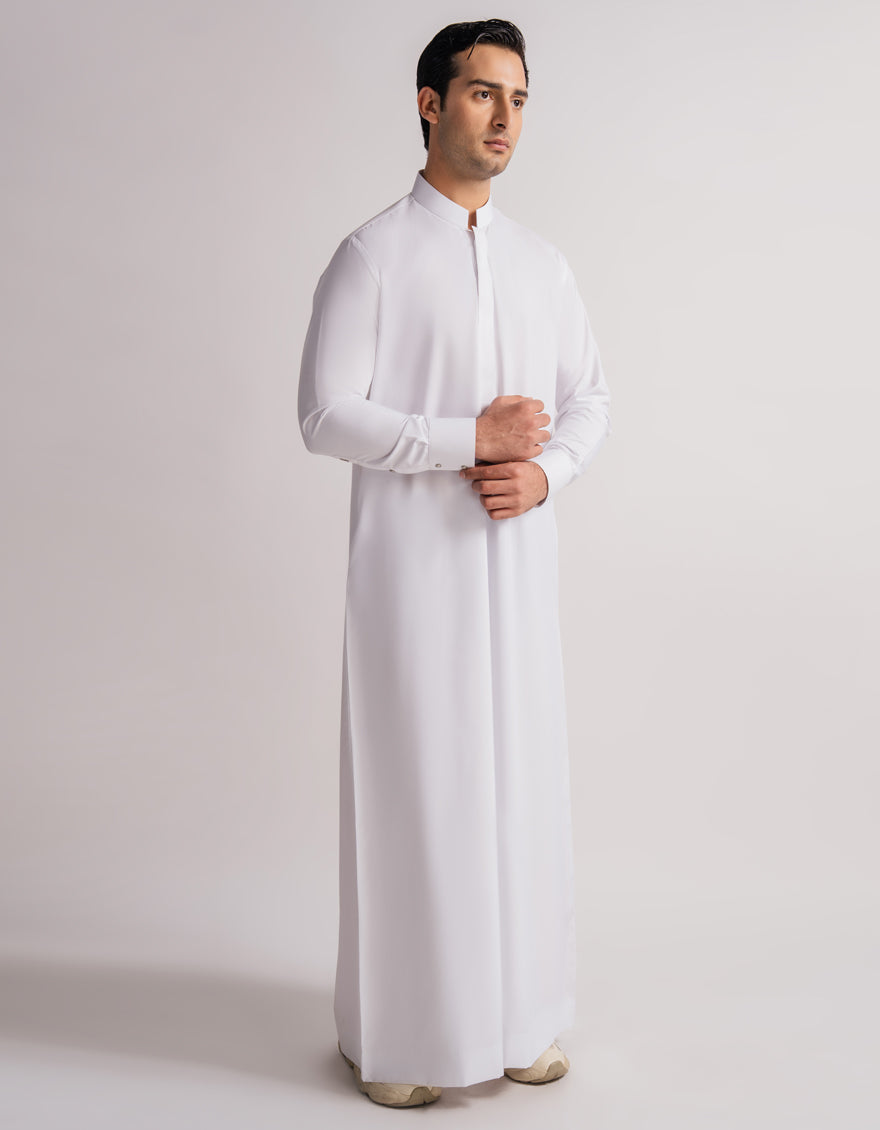 Blended White Jubba - J. Junaid Jamshed