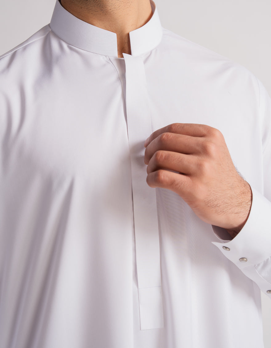 Blended White Jubba - J. Junaid Jamshed