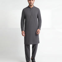 Blended Grey Kurta Trouser - J. Junaid Jamshed