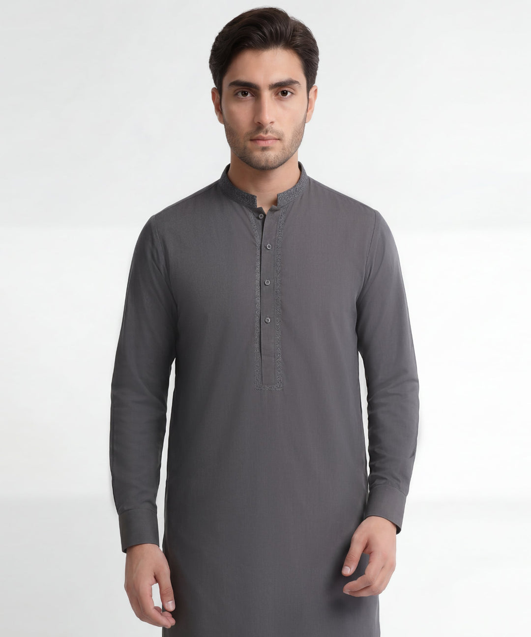 Blended Grey Kurta Trouser - J. Junaid Jamshed
