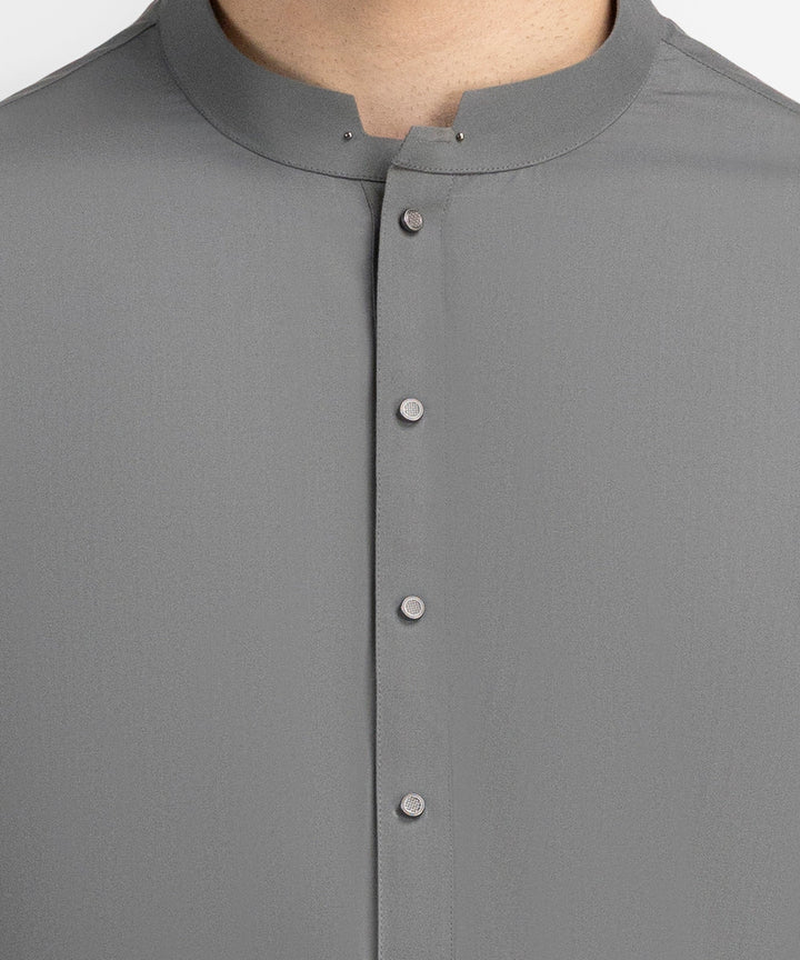 Blended Grey Kurta Trouser - J. Junaid Jamshed
