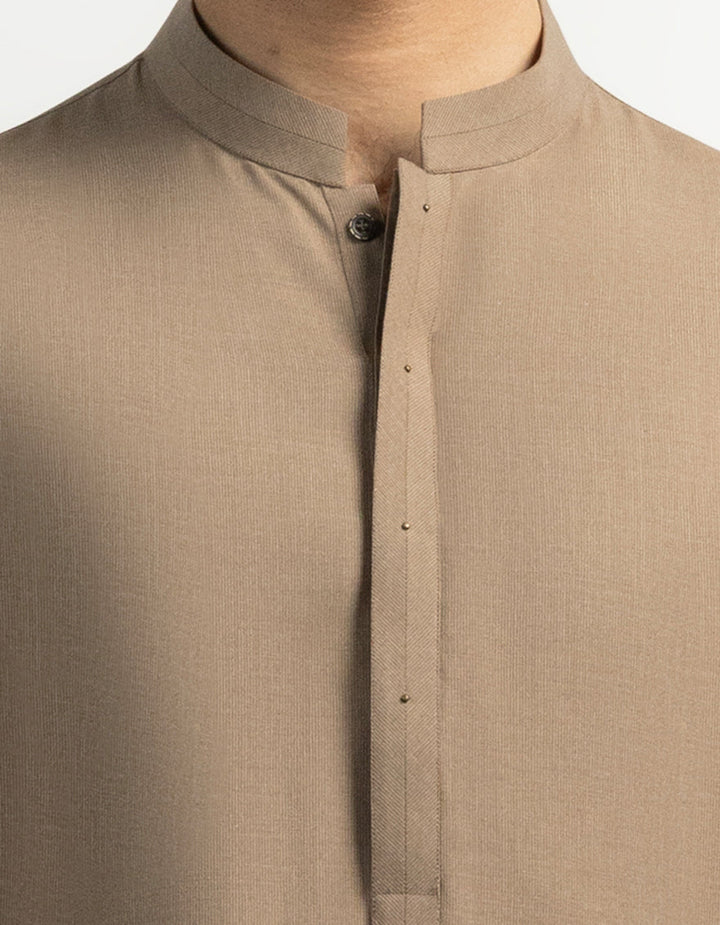 Blended Mocha Kurta Trouser - J. Junaid Jamshed