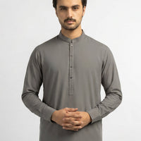 Blended Grey Kurta Trouser - J. Junaid Jamshed