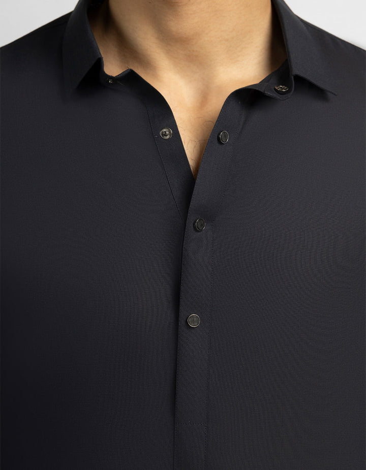 Blended Midnight Blue Shalwar Kameez - J. Junaid Jamshed