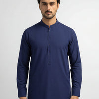 Blended Royal Blue Shalwar Kameez - J. Junaid Jamshed